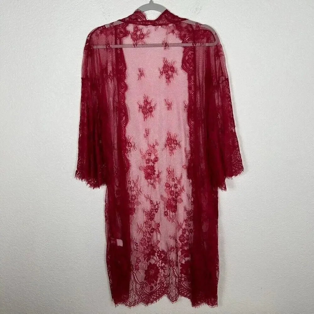 Avidlove women lingerie red lace kimono Romantic Coquette Feminine Bohemian